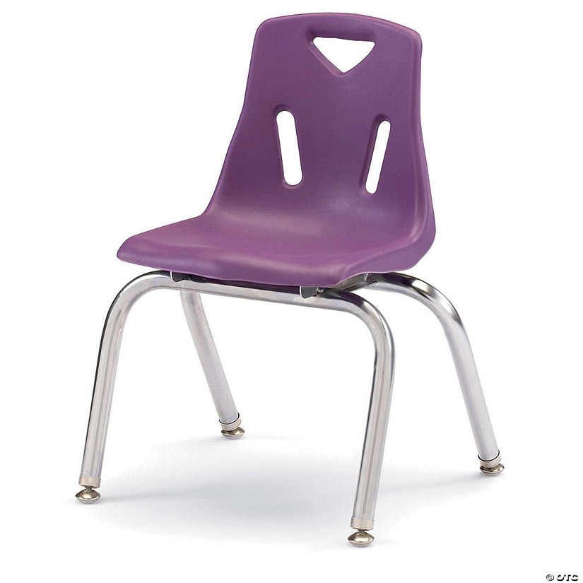 Berries Stacking Chair With Chrome-Plated Legs - 14" Ht - Purple Image