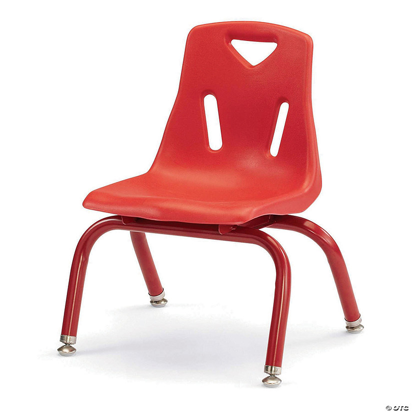Berries Stacking Chair With Powder-Coated Legs - 10" Ht - Red Image