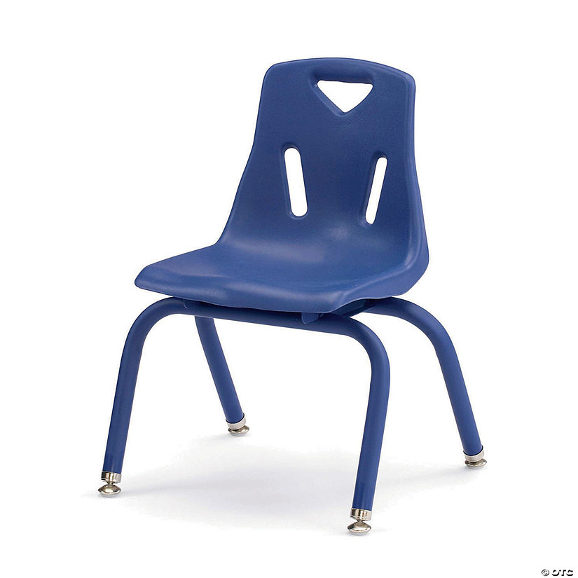 Berries Stacking Chair With Powder-Coated Legs - 12" Ht - Blue Image