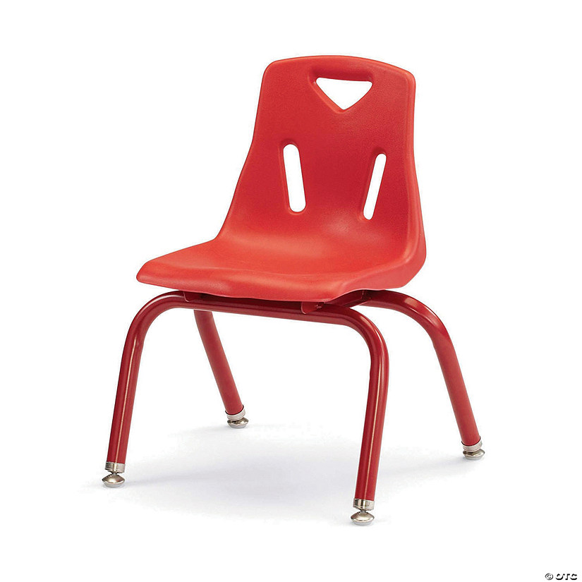 Berries Stacking Chair With Powder-Coated Legs - 12&quot; Ht - Red Image