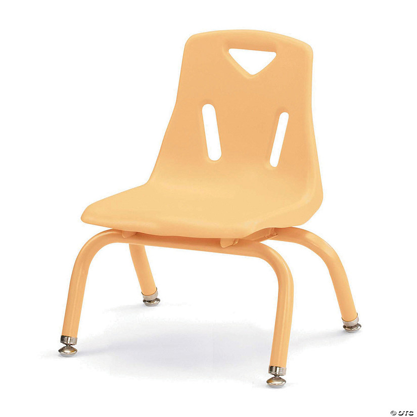 Berries Stacking Chair With Powder-Coated Legs - 8" Ht - Camel Image