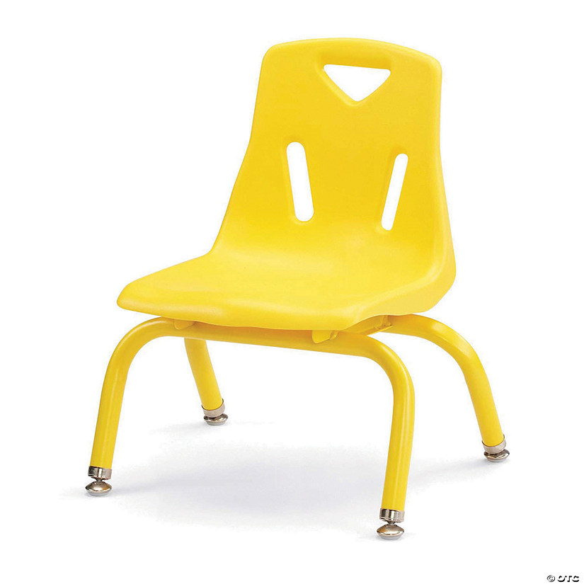 Berries Stacking Chair With Powder-Coated Legs - 8" Ht - Yellow Image