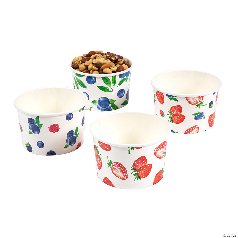 Berry Disposable Paper Snack Cups &#8211; 12 Ct. Image