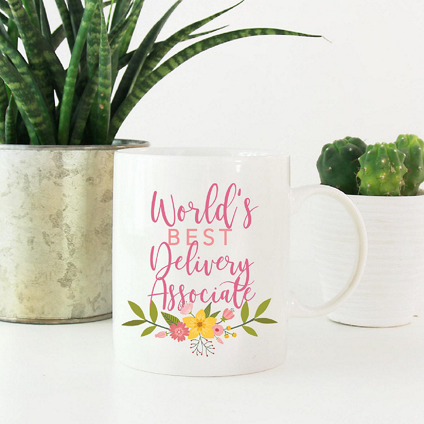 Best Delivery Associate Floral Mug Image