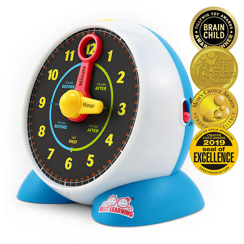 BEST LEARNING Learning Clock - Educational Talking Learn to Tell Time Light-Up Toy Image