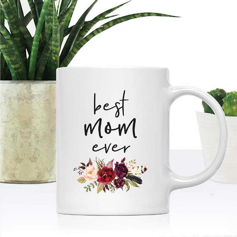 Best Mom Ever Florals Ceramic Mug Image