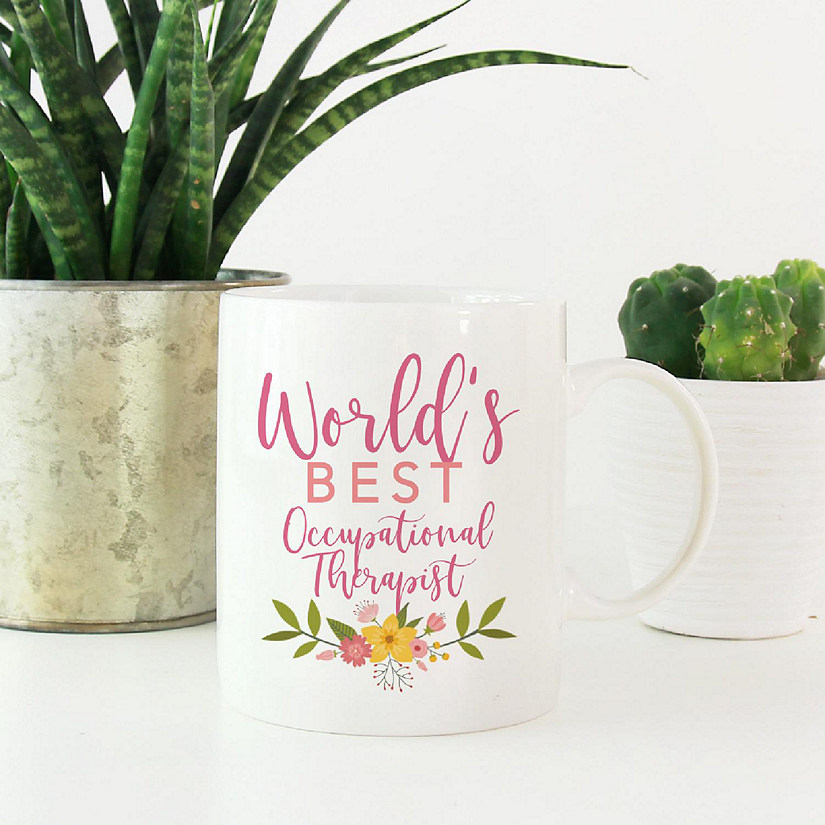 Best Occupational Therapist Floral Mug Image