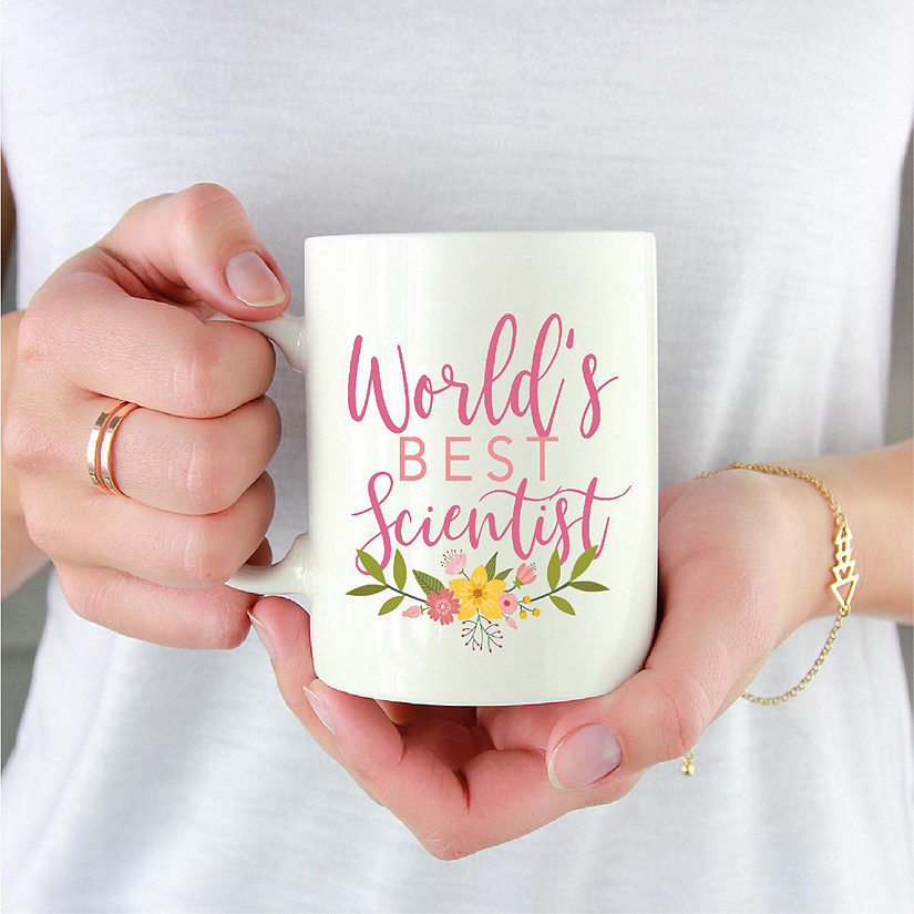 Best Scientist Floral Ceramic Mug Image