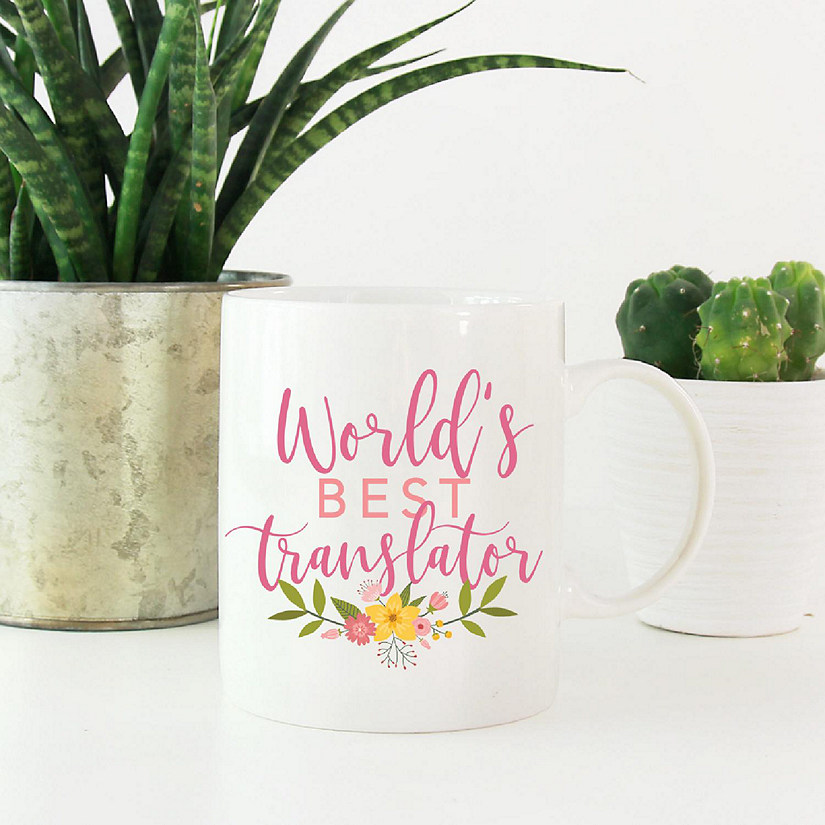 Best Translator Floral Ceramic Mug Image