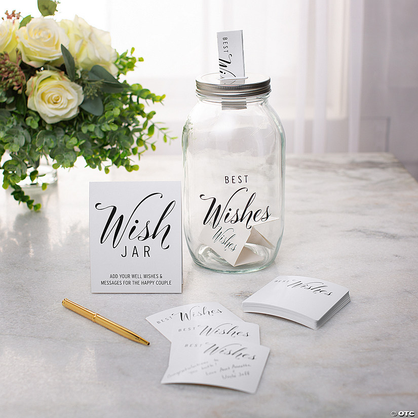 Best Wishes Guest Book Jar Set - 102 Pc. Image