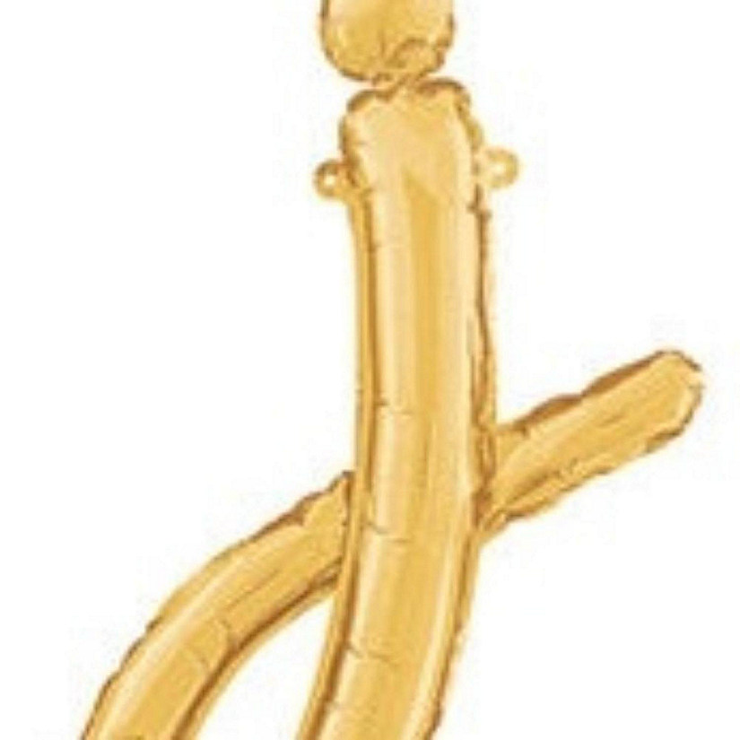 Betallic - 14" - GOLD Foil Balloon Script Letter j Image