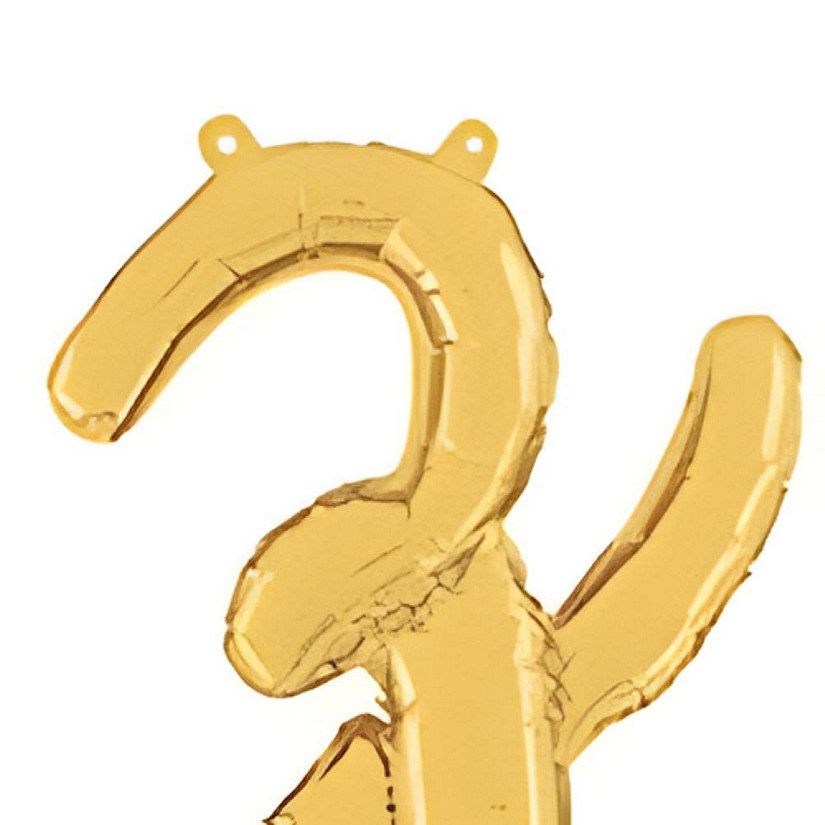 Betallic - 14" - Gold Foil Script Letter z Balloon Image