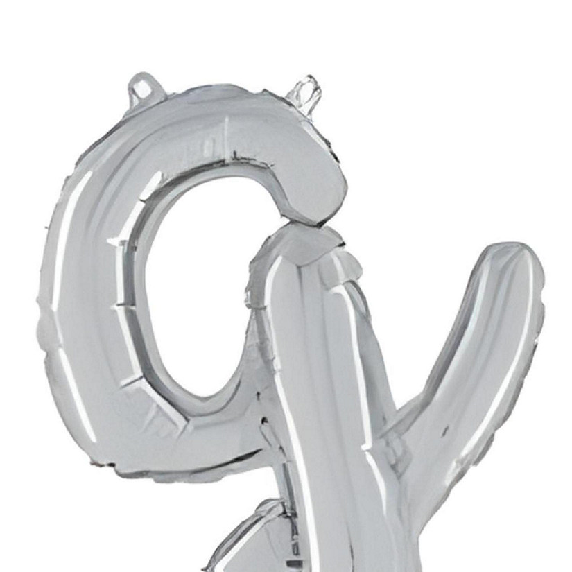 Betallic - 14" - Silver - Script Letter g Balloon Image