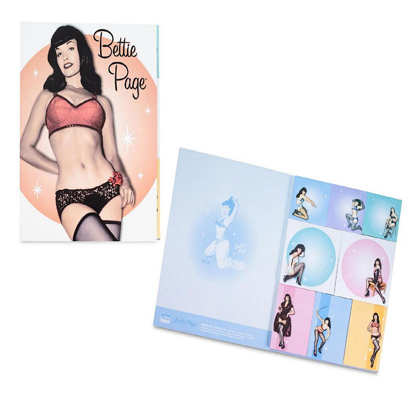 Bettie Page Sticky Note Book: Orange Image