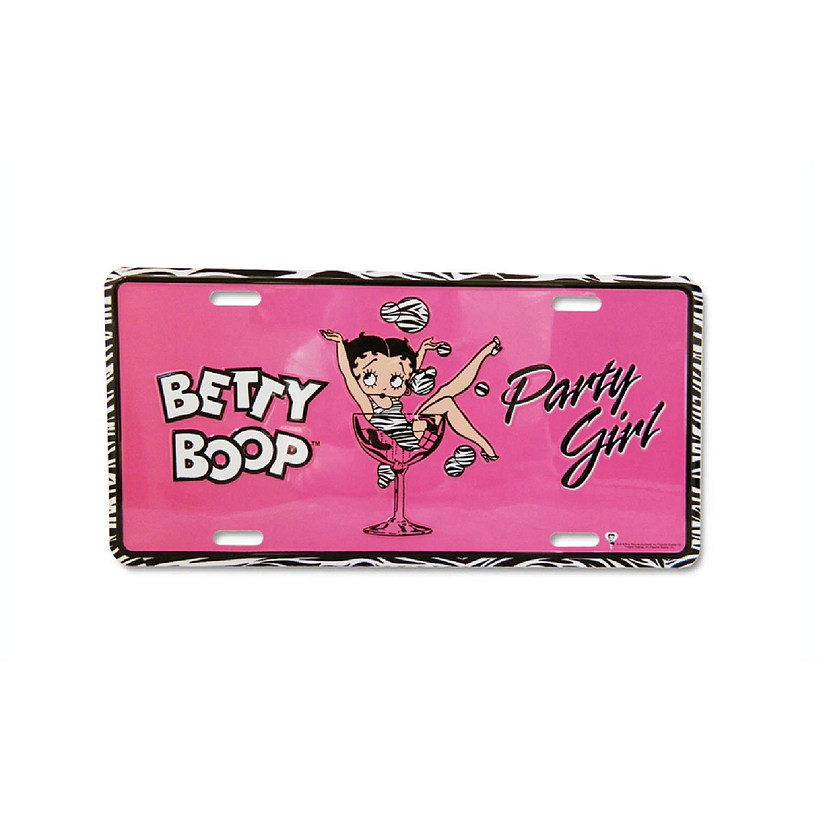 Betty Boop Party Girl License Plate Image
