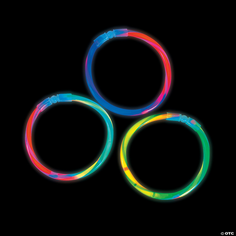 Bi-Color Glow Swizzle Bracelets - 50 Pc. Image