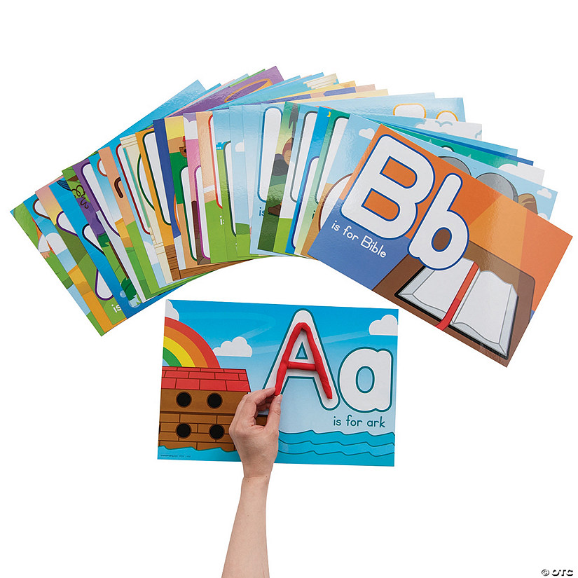 Bible Alphabet Letter Learning Mats - 26 Pc. Image