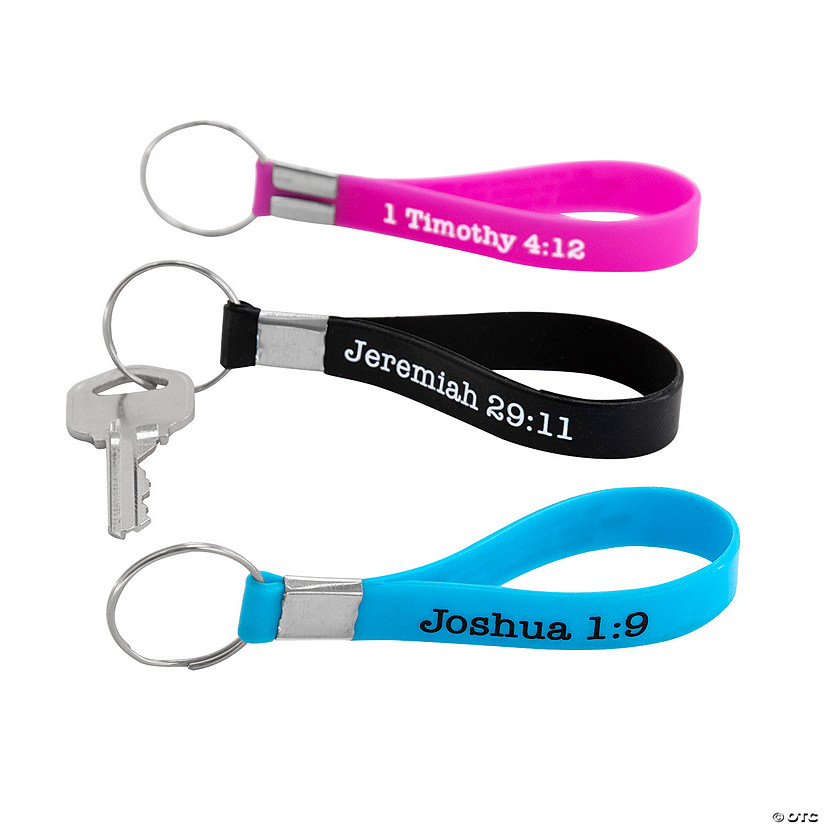 Bible Verse Keychains - 12 Pc. Image