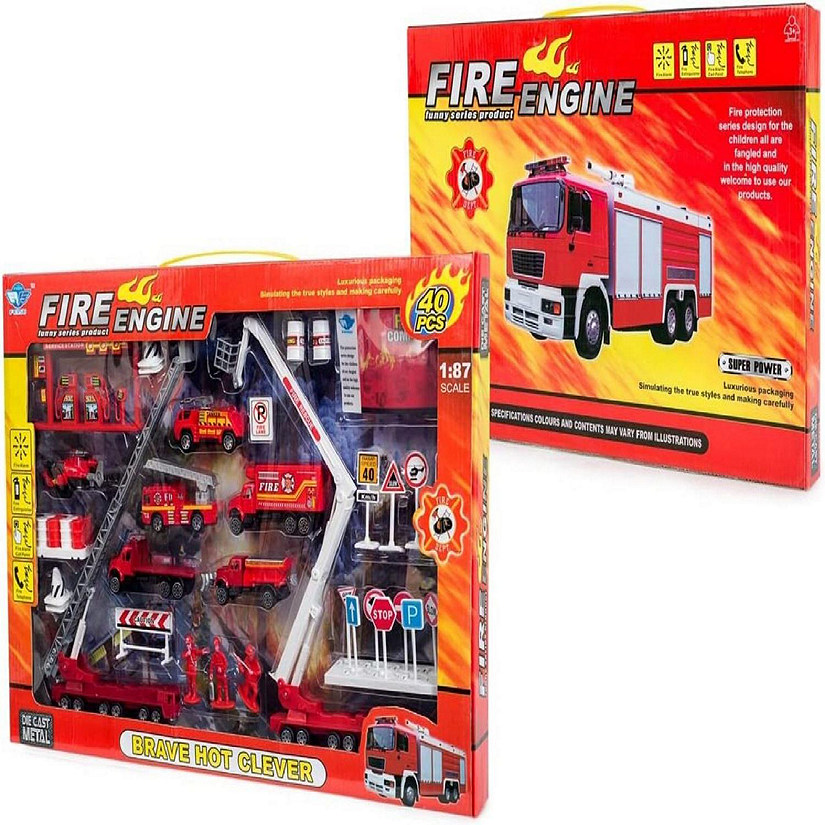 Big Daddy Fire Rescue Toy Play Set Includes Over 40 Fire Truck Toy and Accessories to Create The Perfect Emergency Scene