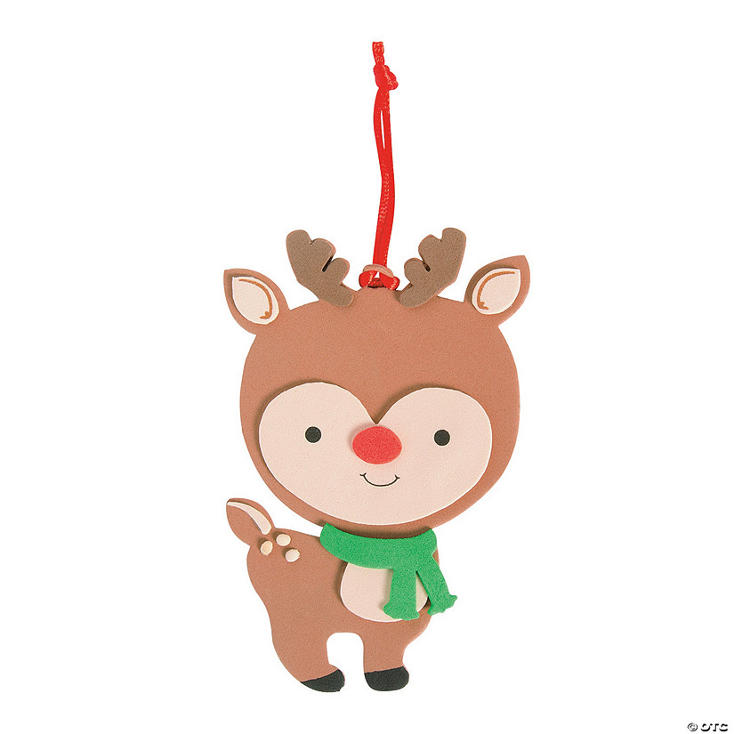 Big Head Reindeer Ornament Craft Kit - Makes 12 Image