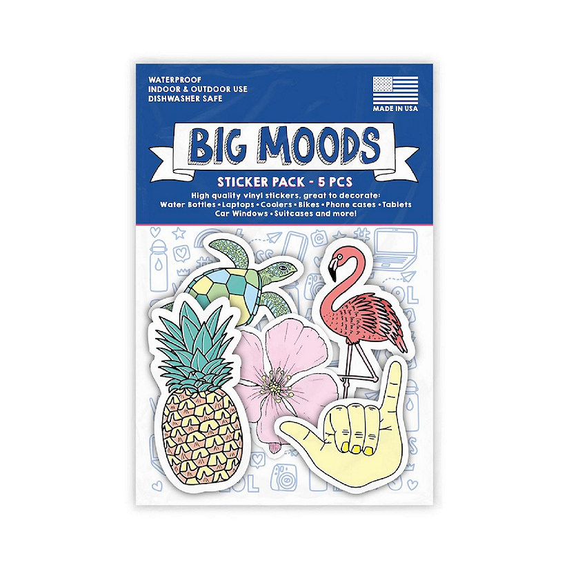 Big Moods Cool VSCO Aesthetic Sticker Pack 5pc