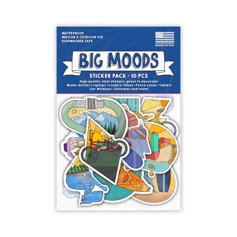 Big Moods Outdoor Sports Sticker Pack 10pc Image
