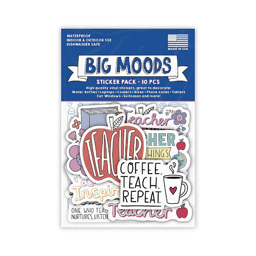 Big Moods Teacher Sticker Pack 10pc Image