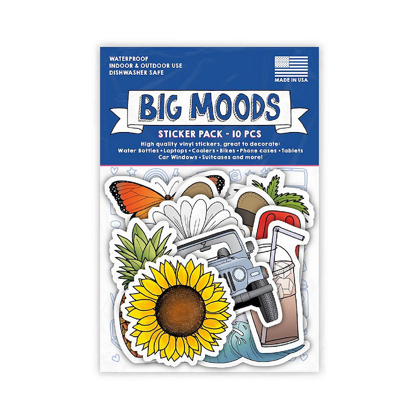 Big Moods VSCO Girl Aesthetic Sticker Pack 10pc Image