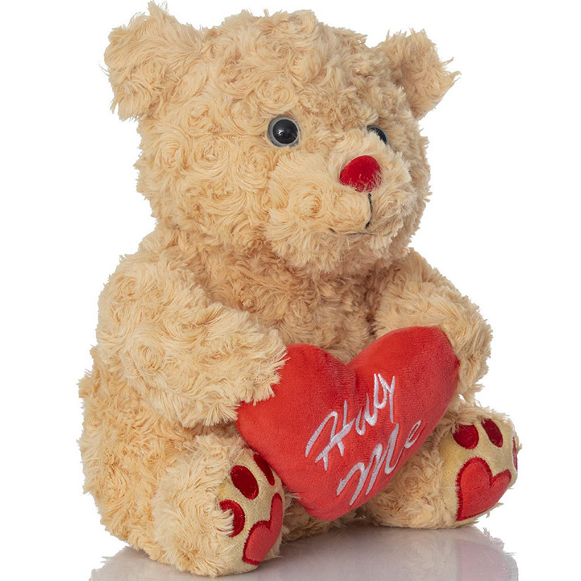 Big Mo's Toys Valentine's Bear - Brown Teddy Bear with Red Heart - Farting Sounds Image