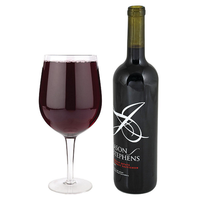Big Swig: Full Bottle Wine Glass Image