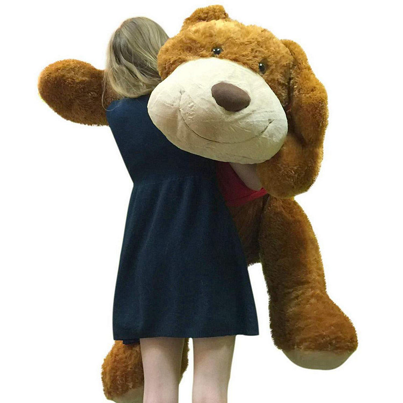 Big Teddy Giant Brown Stuffed Dog 5 Ft I Socially Distantly Love You Tshirt Image