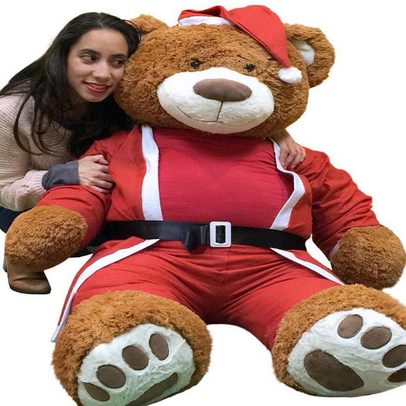Big Teddy Giant Christmas Teddy Bear 5 Ft Santa Suit Image