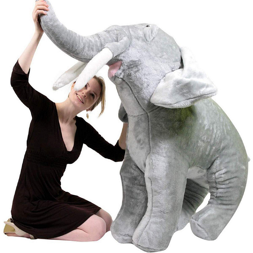 Big Teddy Giant Stuffed Elephant 48 Inch Plush Image
