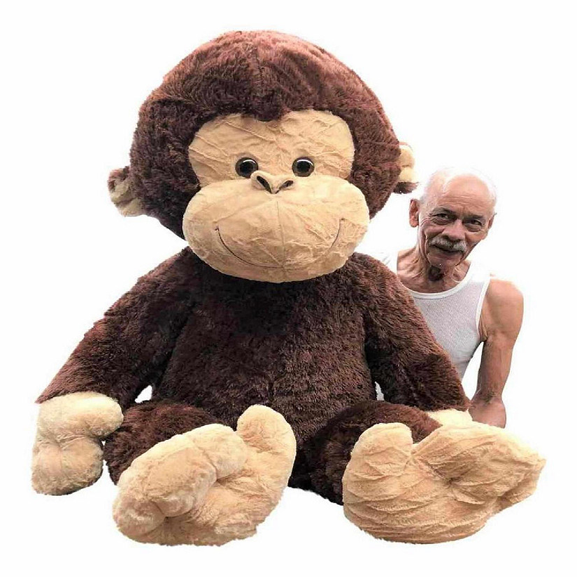 Big Teddy Giant Stuffed Monkey 4 Feet Brown Image
