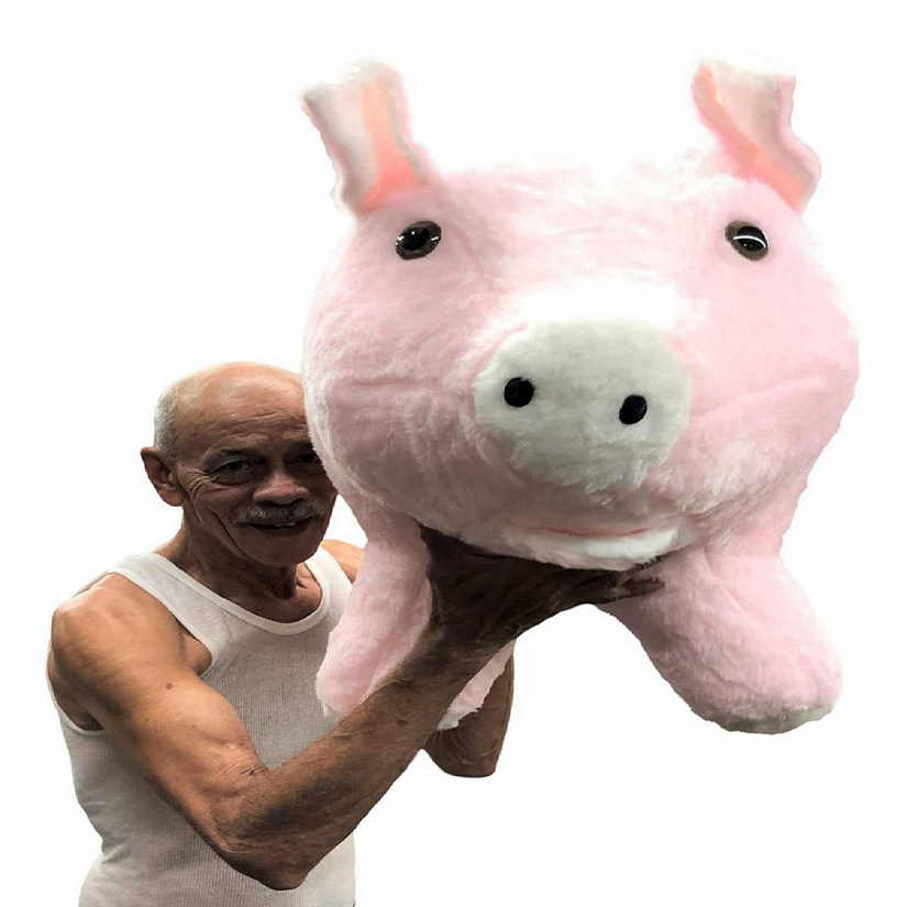 Big Teddy Giant Stuffed Pink Pig 32 Inches Image