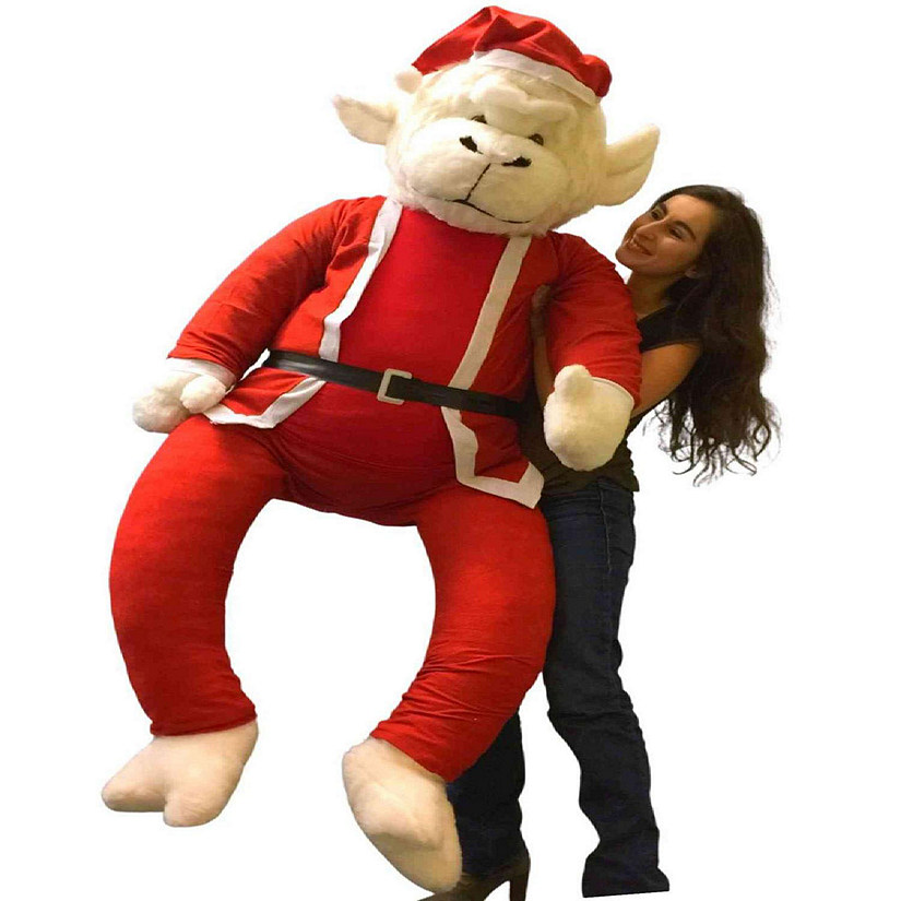 Big Teddy Huge White Christmas Gorilla 6ft Removable Santa Suit Image