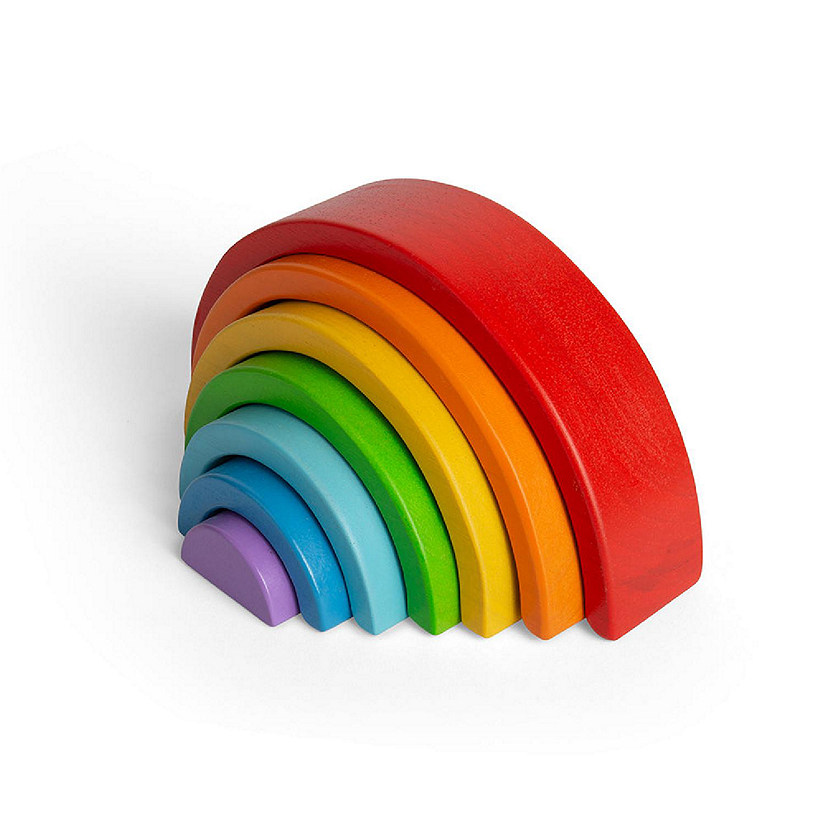 Bigjigs Toys, Wooden Stacking Rainbow - Small Image