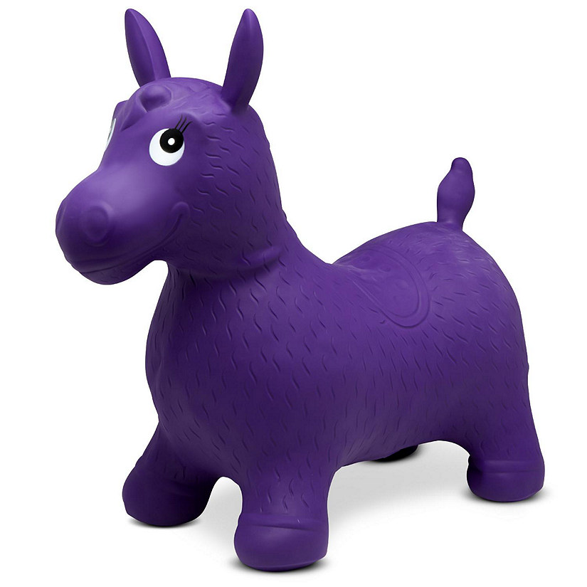 Bintiva Children's Horse Hopper, with Free Foot Pump, Exercise Jumping Animal, Bouncy Horsey for Children, Fun Space Hopper for Core Strengthening&#160; - PURPLE Image