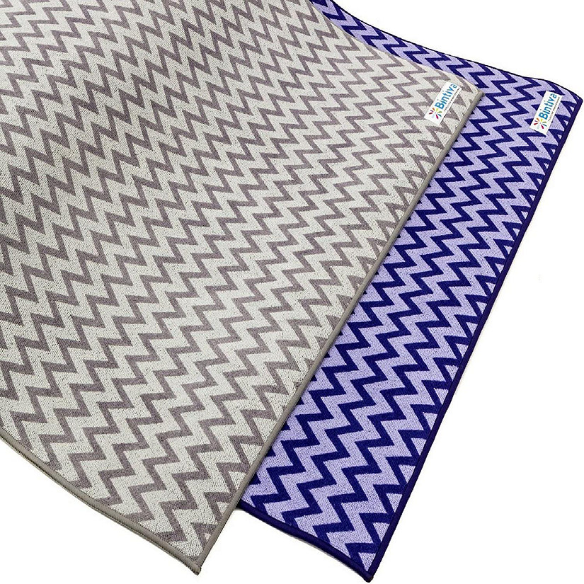 Bintiva Gray 2-in-1 Towel and Mat Combination - Gray Image