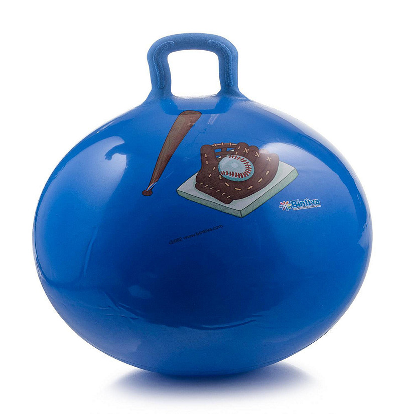 Bintiva Hippitty Hop 55cm Including Free Foot Pump, for Children Ages 7 & Up, Space Hopper, Hop Ball Bouncer Large/Blue Image