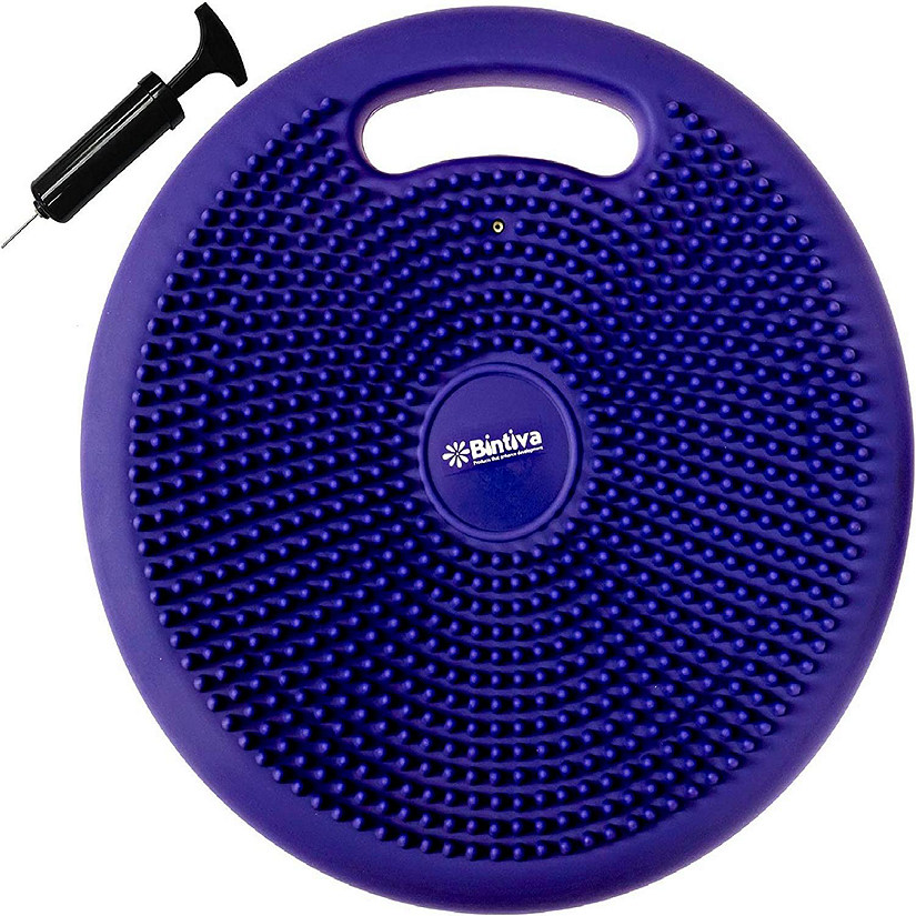 Bintiva Inflated Stability Wobble Cushion, with Built-in Handle Blue Image