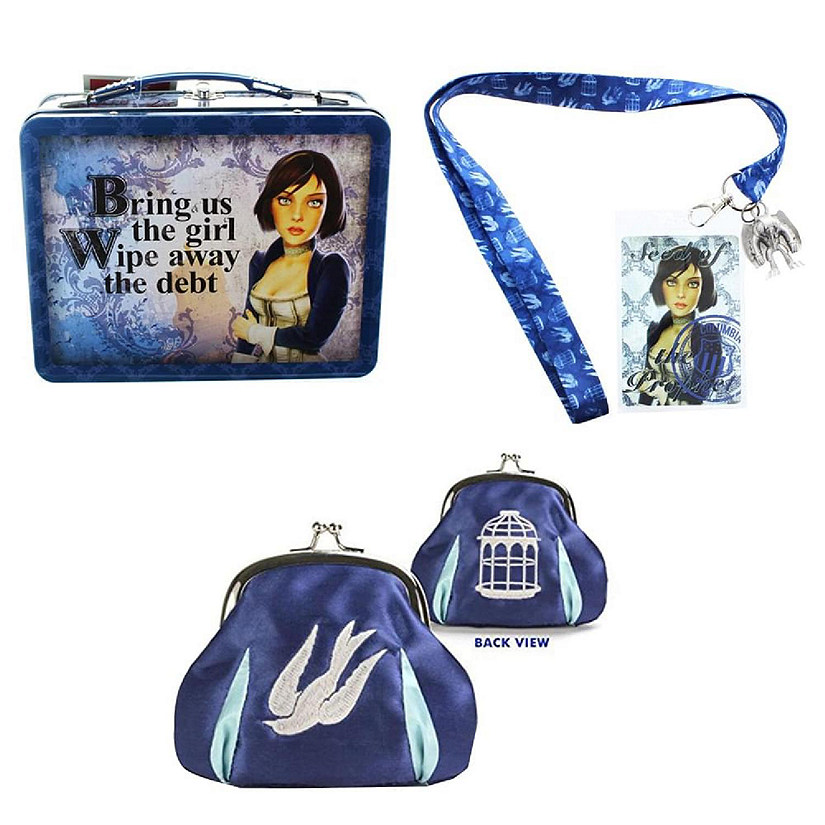 Bioshock Elizabeth Gift Set: Coin Purse, Lunch Box, & Lanyard Image