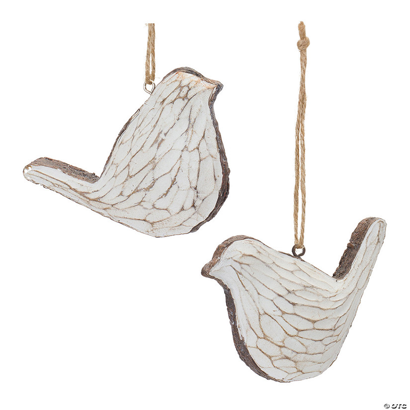 Bird Ornament (Set Of 12) 4"L X 3.25"H Resin Image