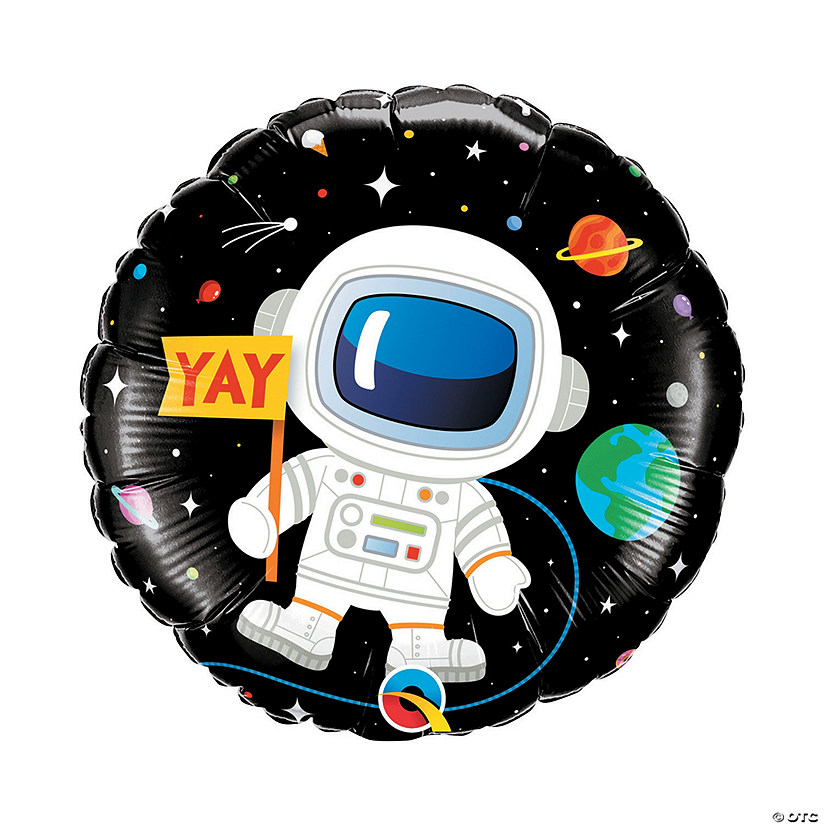 Birthday Astronaut 18" Mylar Balloon Image