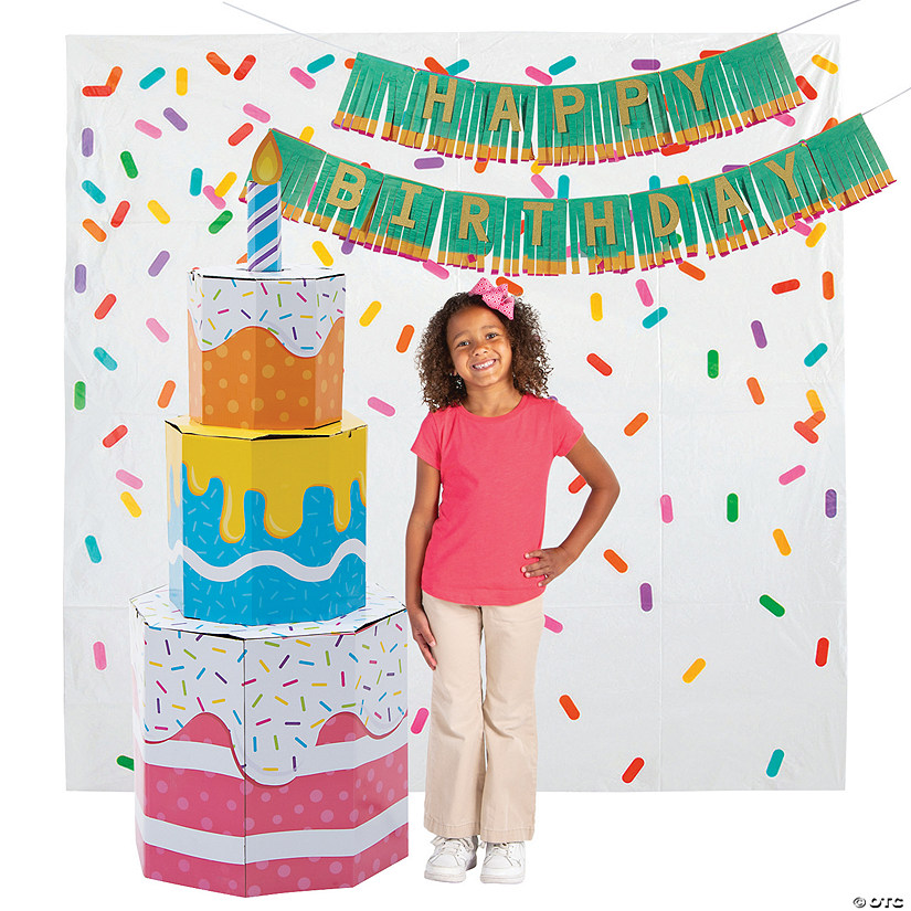 Birthday Backdrop Decorating Kit - 3 Pc. Image