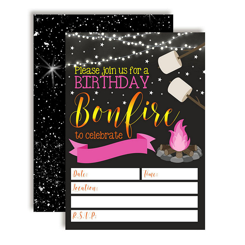 Birthday Bonfire Boy Invitations 40pc. by AmandaCreation Image