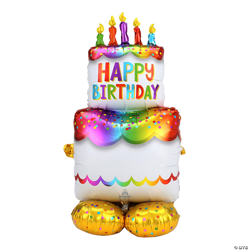 Birthday Cake 53" Mylar Balloon Image
