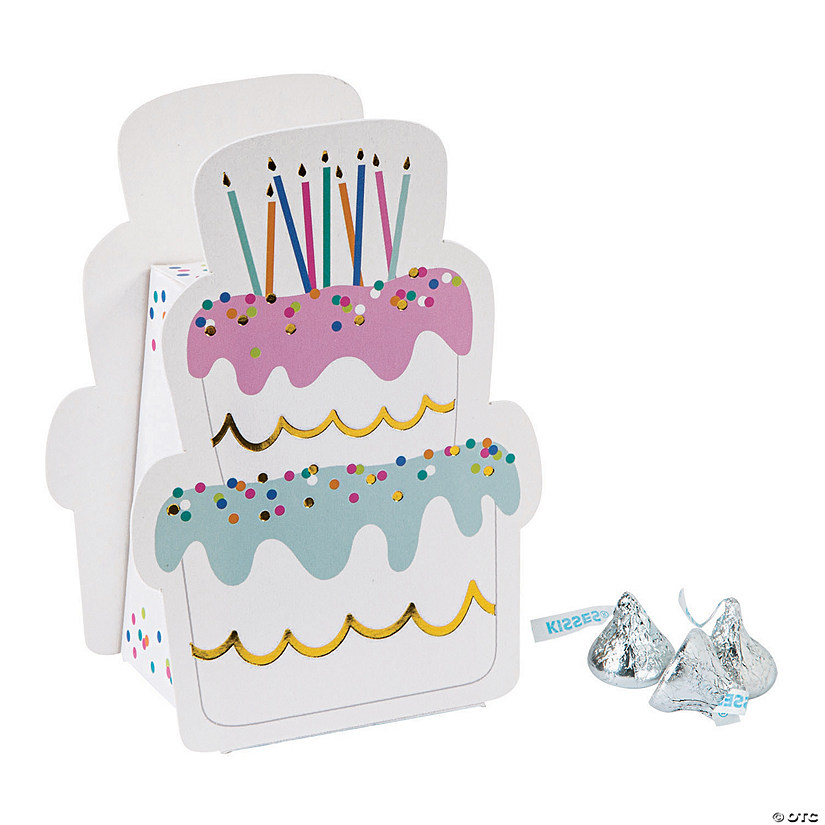 Birthday Cake Favor Boxes - 12 Pc. Image