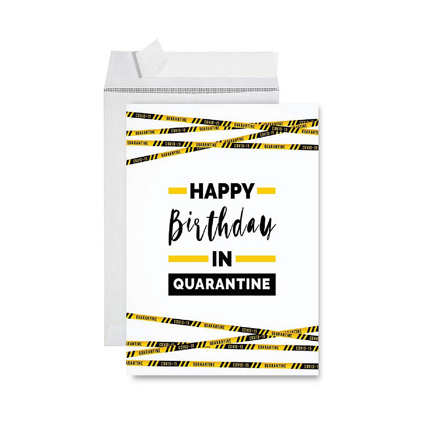 Birthday Caution Tape Card 8.5x11in Image