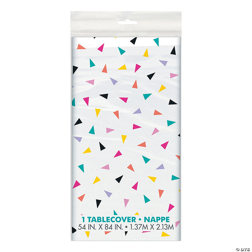 Birthday Confetti Plastic Tablecoth Image